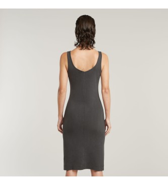 G-Star Asymmetric Zip overdyed dress black