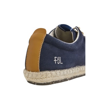 Pepe Jeans Tourist West navy leather trainers