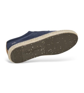 Pepe Jeans Tourist West navy leather trainers