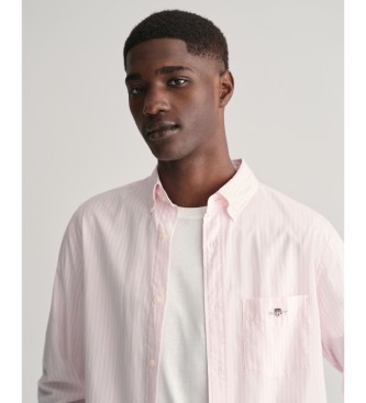 Gant Shirt Regular Fit pink striped poplin shirt