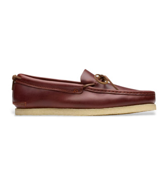 Clarks Godney Mocc leather loafers burgundy