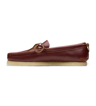 Clarks Godney Mocc leather loafers burgundy