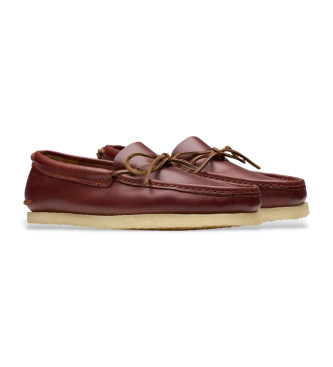 Clarks Godney Mocc leather loafers burgundy