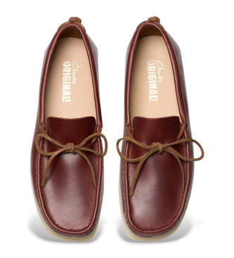 Clarks Godney Mocc leather loafers burgundy