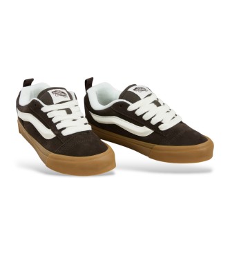 Vans Sapatilhas Knu Skool em pele castanha escura