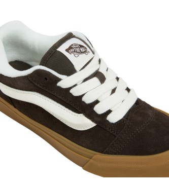 Vans Sapatilhas Knu Skool em pele castanha escura