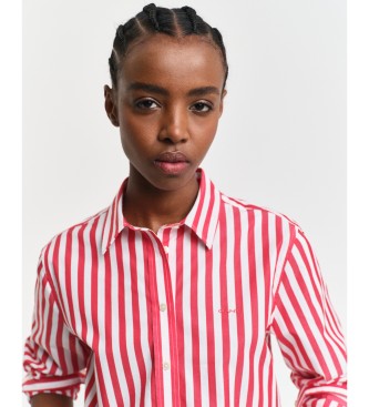 Gant Poplin wide striped shirt Regular Fit red