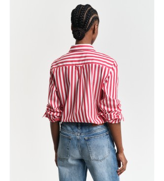 Gant Poplin wide striped shirt Regular Fit red