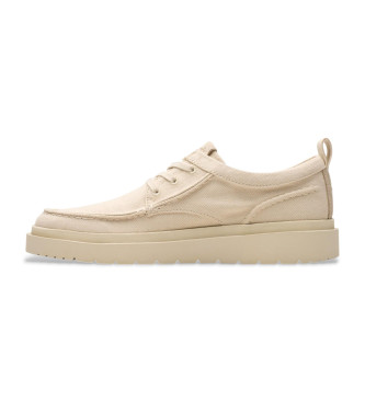 Clarks Scarpe Polden Moc in pelle bianca