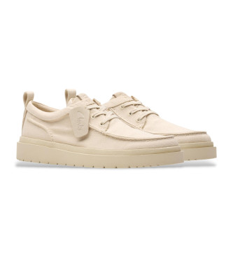 Clarks Scarpe Polden Moc in pelle bianca