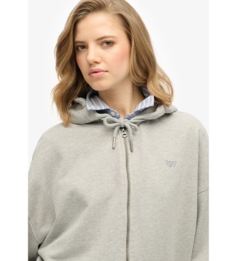 Superdry Felpa con zip Studios in grigio