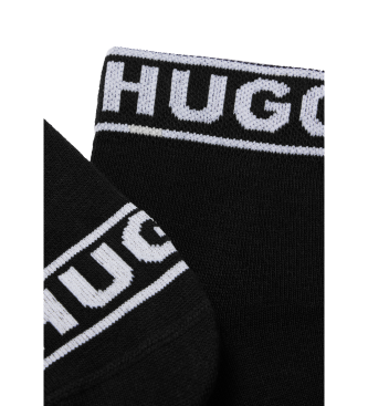 HUGO St med 2 par logosokker, sort