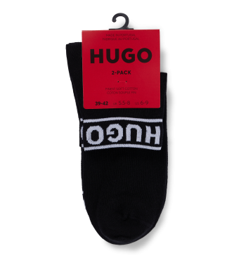 HUGO St med 2 par logosokker, sort