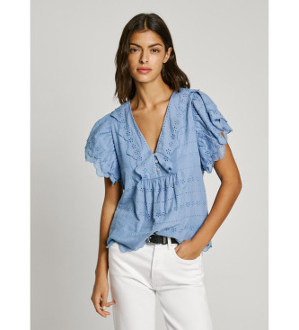 Pepe Jeans camicetta blu da donna