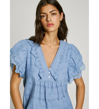 Pepe Jeans camicetta blu da donna