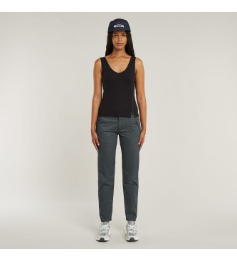 G-Star T-shirt Slim com fecho assimtrico preto