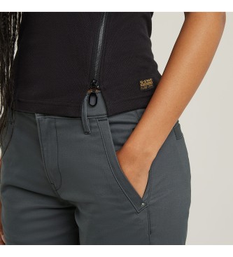 G-Star T-shirt Slim com fecho assimtrico preto