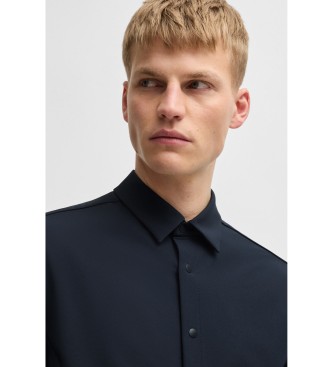 BOSS Relaxed fit navy overshirt