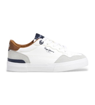 Pepe Jeans Sneakers Kenton Rump B in pelle bianca