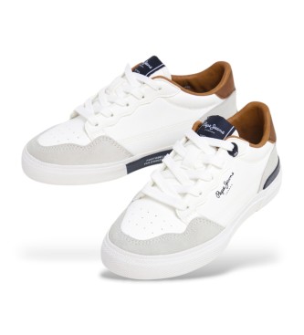 Pepe Jeans Sneakers Kenton Rump B in pelle bianca