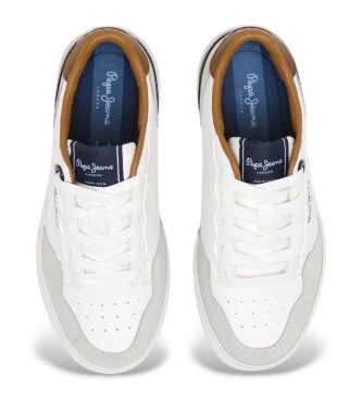 Pepe Jeans Sneakers Kenton Rump B in pelle bianca