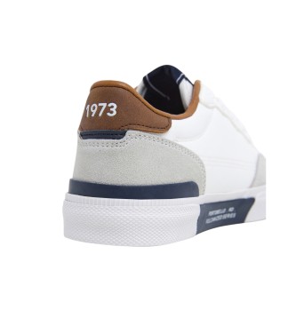 Pepe Jeans Sneakers Kenton Rump B in pelle bianca