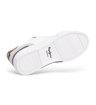 Pepe Jeans Sneakers Kenton Rump B in pelle bianca