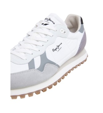 Pepe Jeans Skórzane buty Brti-On Master białe