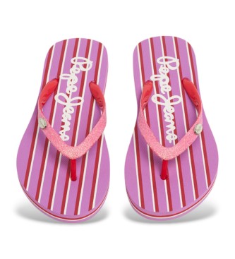 Pepe Jeans Japonki Dorset Print różowe 