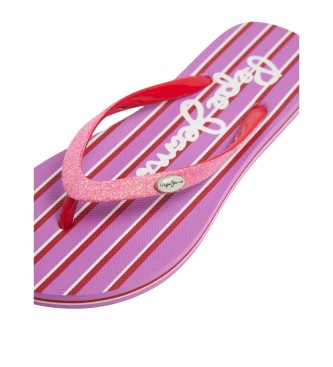Pepe Jeans Japonki Dorset Print różowe 