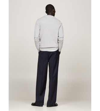 Tommy Hilfiger Maglione con logo ricamato grigio