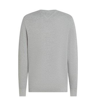 Tommy Hilfiger Maglione con logo ricamato grigio