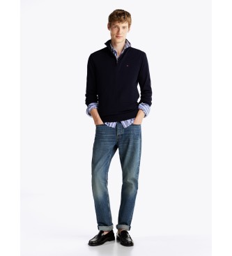 Tommy Hilfiger Half-zip pullover with embroidered navy logo