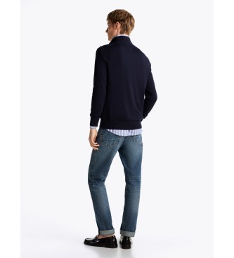 Tommy Hilfiger Half-zip pullover with embroidered navy logo