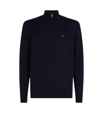 Tommy Hilfiger Half-zip pullover with embroidered navy logo