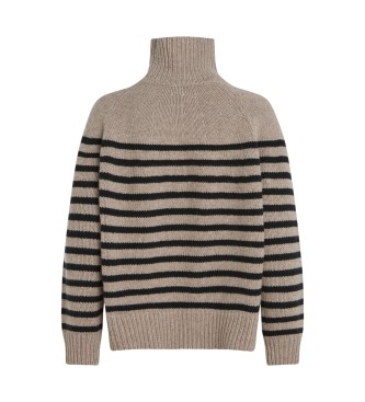 Tommy Hilfiger Klobiger Pullover in Taupe