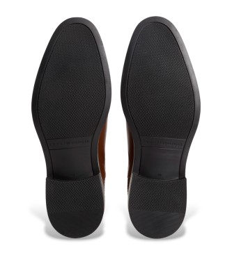 Tommy Hilfiger Bottines Chelsea en cuir marron