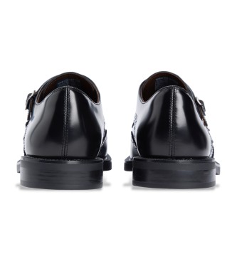 Tommy Hilfiger Sapatos Monk em couro preto