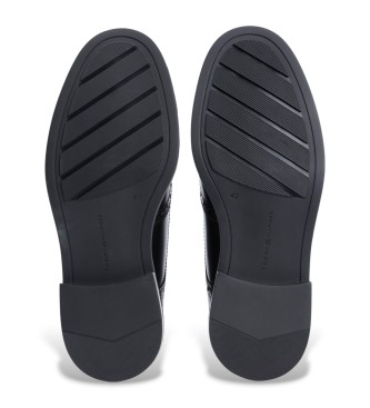 Tommy Hilfiger Sapatos Monk em couro preto