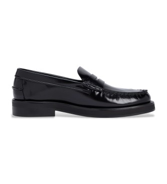 Tommy Hilfiger Mocassins de couro Aberto preto