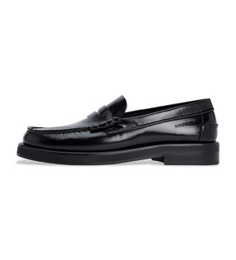 Tommy Hilfiger Mocassins de couro Aberto preto
