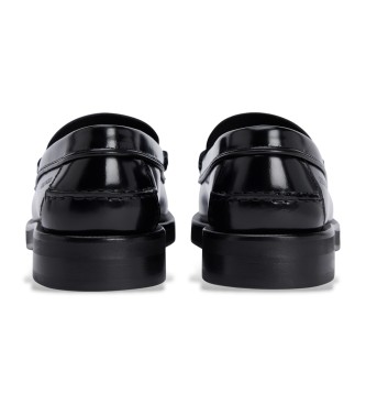 Tommy Hilfiger Mocassins de couro Aberto preto