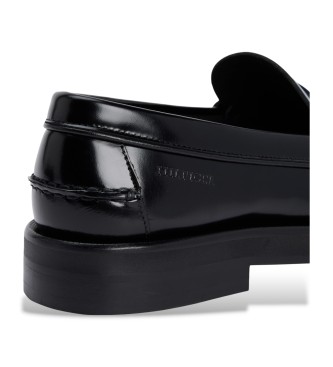 Tommy Hilfiger Mocassins de couro Aberto preto