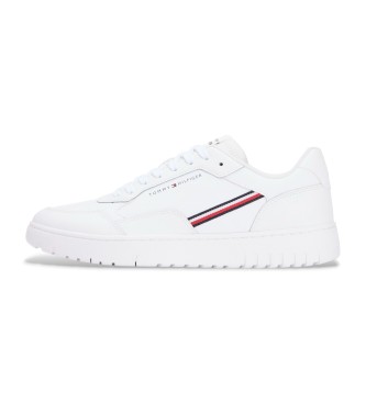 Tommy Hilfiger Leder-Sneakers mit weien Nieten-Sohlen