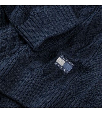 Tommy Jeans Maglione intrecciato blu navy