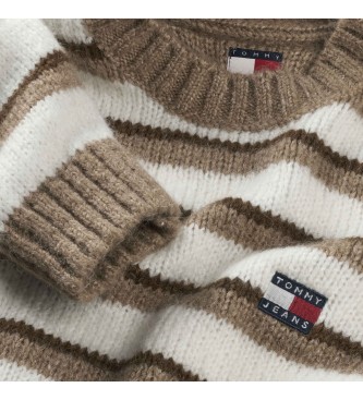Tommy Jeans Elegante maglia color talpa