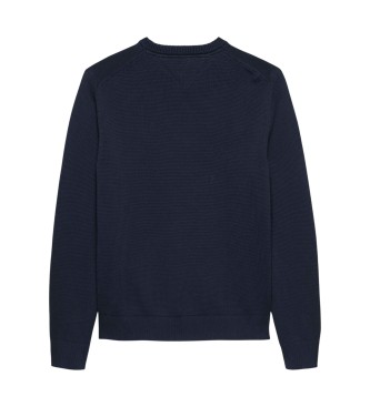 Tommy Jeans Navy slanke trui met ronde hals