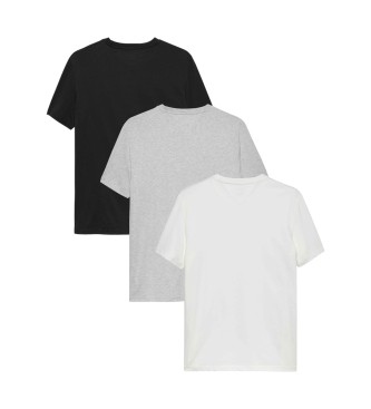 Tommy Jeans Set of 3 extra-slim logo t-shirts black, grey, white