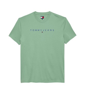 Tommy Jeans T-shirt med grnt linert logo