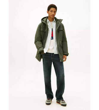 Tommy Jeans Vid parkas med grn vattenavvisande yta